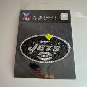 New York Jets NFL Bling Emblem Adhesive Decal Team ProMark Rhinestone NEW KMart